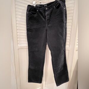 Talbots Navy Blue Corduroy Curvy Straight Leg Pants